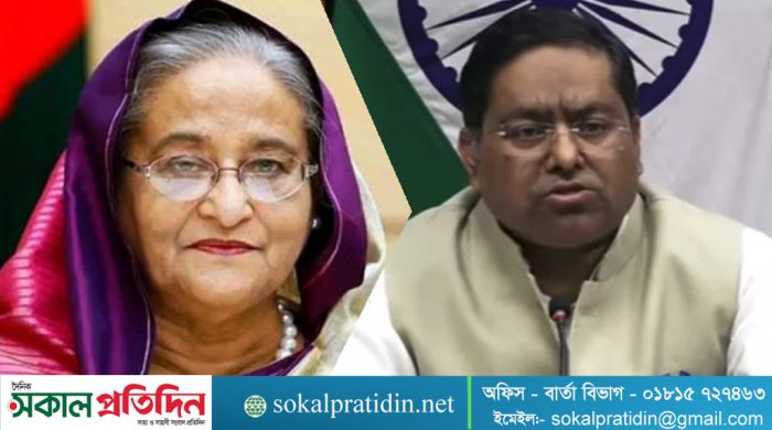 শেখ হাসিনাকে বাংলাদেশের সাবেক প্রধানমন্ত্রী মনে করে ভারত